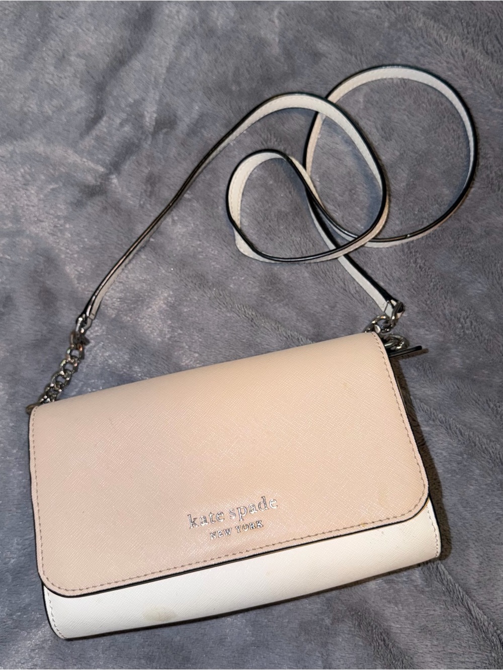 kate spade Two-Tone Blush Pink & White Crossbody Bag